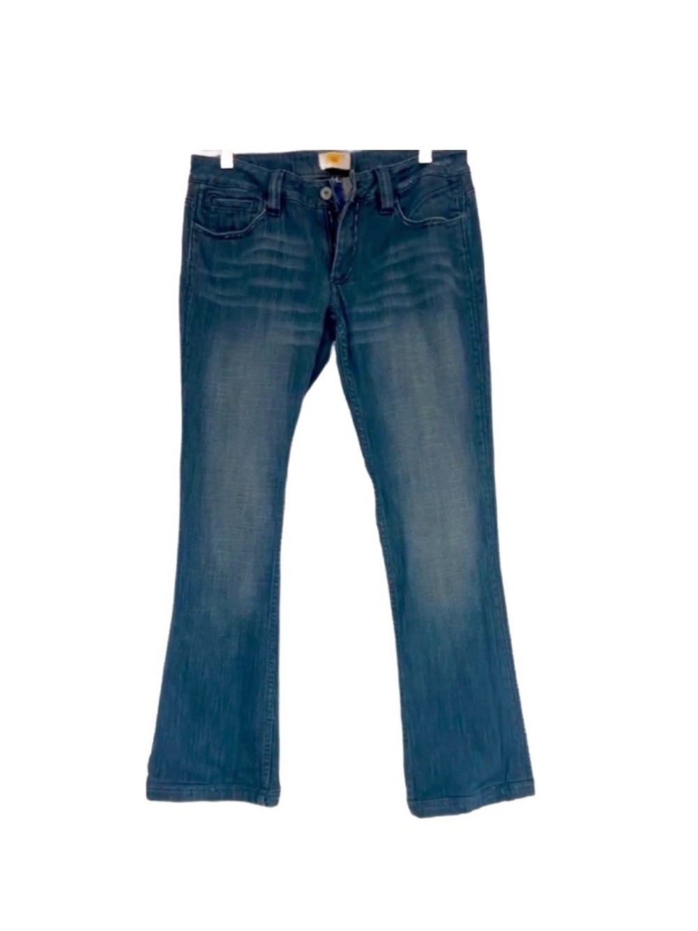 ANTIK DENIM ~ Low rise medium wash distressed straight leg jeans size 31